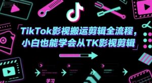TikTok影视搬运剪辑全流程，小白也能学会从TK影视剪辑|淘骐网赚资源库