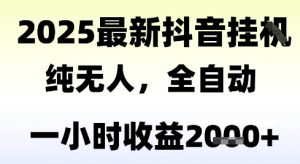 独家抖音无人撸礼物,全自动纯无人,长期稳定 一个小时收益2k+,小白当天拿结果【揭秘】|淘骐网赚资源库