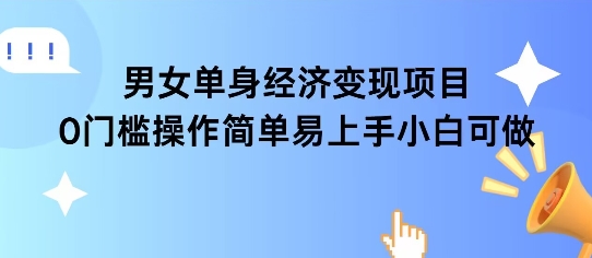 女单身经济项目变现周期长可复购率高日入1k+|淘骐网赚资源库