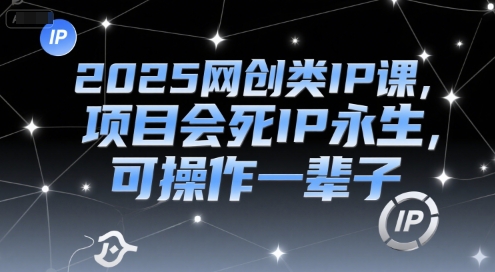 2025网创类IP课,项目会死IP永生,可操作一辈子|淘骐网赚资源库