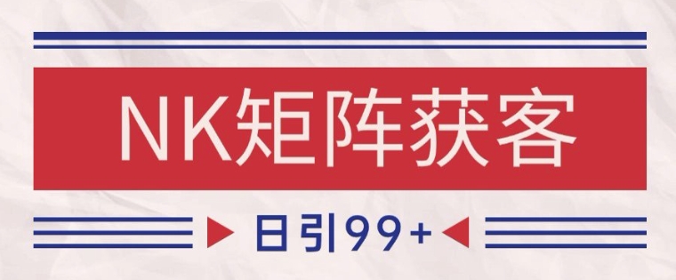 小红书某音NK赛道引流获客 自热矩阵日引200+【揭秘】|淘骐网赚资源库