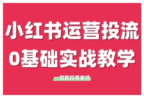 小红书运营投流,小红书广告投放从0到1的实战课,学完即可开始投放(更新)|淘骐网赚资源库