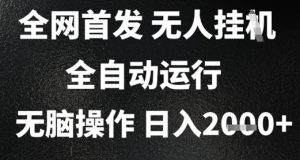 2025首发无人挂G项目,日入2k+,全自动运行,无脑操作,长期稳定 小白可玩【揭秘】|淘骐网赚资源库
