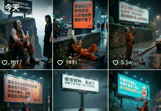 一条视频竟然15W赞!用AI制作小丑自嘲扎心文案视频,当下非常火爆的短视频流量神器|淘骐网赚资源库