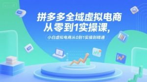 拼多多全域虚拟电商从零到1实操课,小白虚拟电商从0到1实操到精通|淘骐网赚资源库