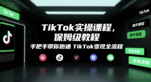 TikTok实操课程,保姆级教程,手把手带你跑通TikTok变现全流程|淘骐网赚资源库