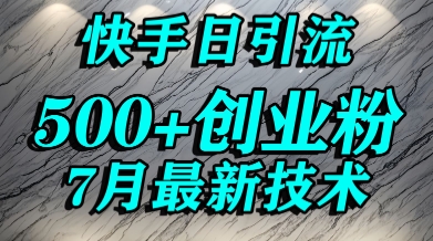 创业粉怎么打?快手精准引流创业粉,宝妈群体日进500+精准流量|淘骐网赚资源库