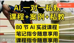 AI指令实战课,课程+案例,80节AI实战课程,笔记指令随意享用,课程指令随意享用(更新7月)|淘骐网赚资源库