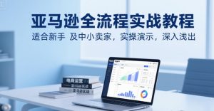亚马逊全流程实战教程,适合新手及中小卖家,实操演示,深入浅出|淘骐网赚资源库