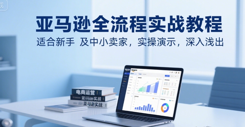 亚马逊全流程实战教程,适合新手及中小卖家,实操演示,深入浅出|淘骐网赚资源库