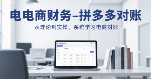 电商财务-拼多多对账,从理论到实操,系统学习电商对账|淘骐网赚资源库