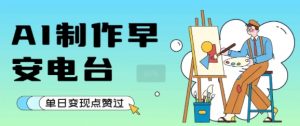 用AI制作早安电台,单日变现1k+,条条点赞过W|淘骐网赚资源库