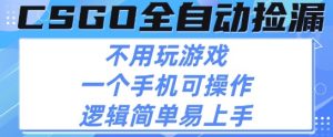 CSGO自动捡漏项目,最新独家玩法,不用挂G不用玩游戏,一个手机即可操作,新手小白轻松月入1W+【揭秘】|淘骐网赚资源库