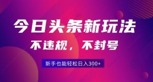2025今日头条原创玩法5.0,不违规不封号,零门槛新手跟着做也能日入3张+|淘骐网赚资源库