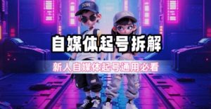 一天5张?自媒体起号完整拆解_新人自媒体起号必看【超详细攻略】|淘骐网赚资源库