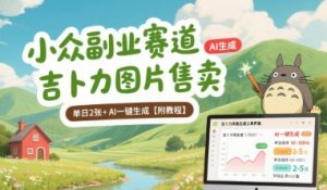 小众副业赛道 吉卜力图片售卖 单日2张+ AI一键生成【附教程】|淘骐网赚资源库