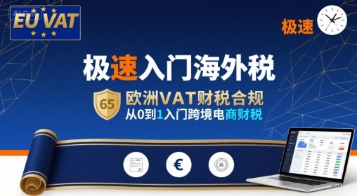 极速入门海外税,欧洲VAT财税合规,从0到1入门跨境电商财税|淘骐网赚资源库