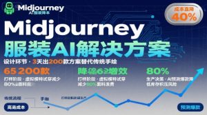 AI在服装领域的运用,使用midjourney做服装辅助企业降低成本|淘骐网赚资源库