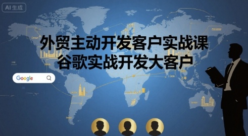 外贸主动开发客户实战课,谷歌实战开发大客户|淘骐网赚资源库