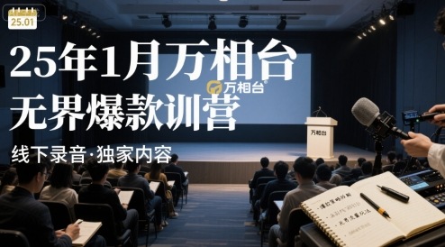 25年1月万相台无界爆款特训营线下录音|淘骐网赚资源库