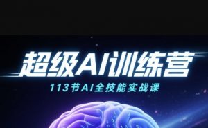 超级AI视频:绘画、带货、职场全场景113节通关课,解锁AI无限可能,开启精彩AI之旅|淘骐网赚资源库