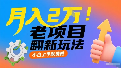 月入2W！老项目翻新玩法，小白上手就能做，非常容易上手|淘骐网赚资源库