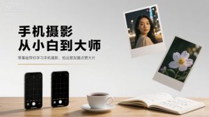 手机摄影从小白到大师,零基础带你学习手机摄影,拍出朋友圈点赞大片|淘骐网赚资源库