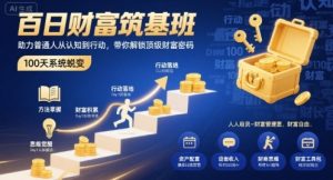 百日财富筑基班，助力普通人从认知到行动，带你解锁顶级财富密码|淘骐网赚资源库