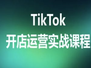TikTok开店运营实战课程，TK跨境电商实操全流程|淘骐网赚资源库