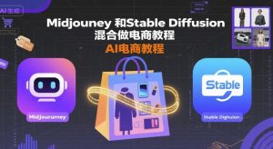 Midjourney和Stable Diffusion混合做电商教程-ai电商教程|淘骐网赚资源库