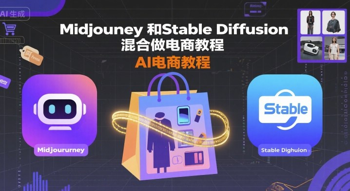 Midjourney和Stable Diffusion混合做电商教程-ai电商教程|淘骐网赚资源库