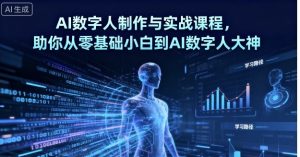 AI数字人制作与实战课程,助你从零基础小白到AI数字人大神|淘骐网赚资源库