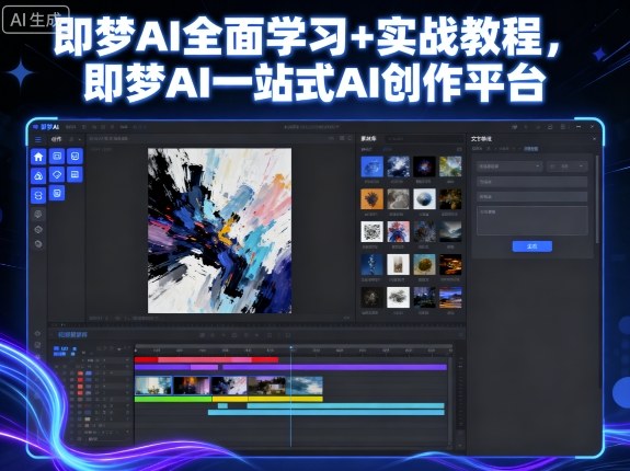 即梦AI全面学习+实战教程,即梦AI一站式AI创作平台|淘骐网赚资源库