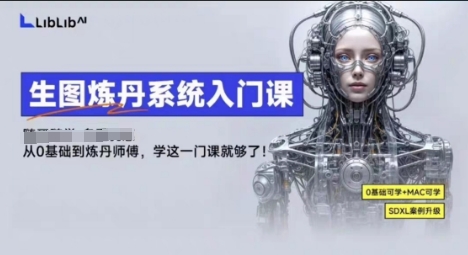 LibLibAI哩布哩布生图炼丹系统入门课,从生图到炼丹,只学这一门就够了|淘骐网赚资源库
