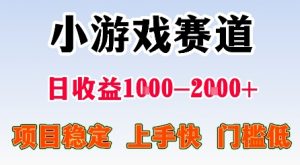 最新小游戏赛道,日收益1k-2k+,项目稳定上手快门槛低,在家就可以自己创业【揭秘】|淘骐网赚资源库