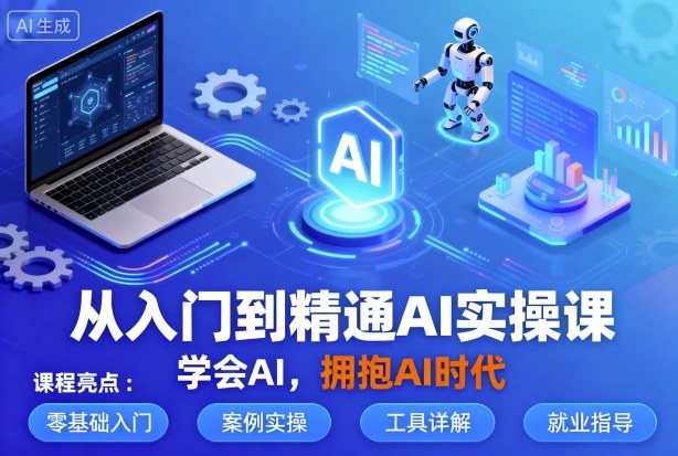 从入门到精通AI实操课,学会AI,拥抱AI时代|淘骐网赚资源库