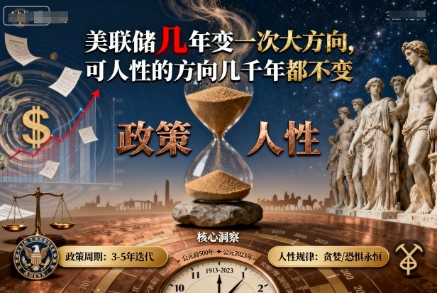 付费文章:美联储几年变一次大方向,可人性的方向几千年都不变|淘骐网赚资源库