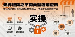 无界矩阵之不同类型店铺应用,教你无界针对不同类型店铺的组合玩法应用,手把手实操搭建计划|淘骐网赚资源库