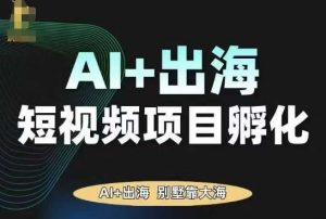 AI·TikTok AI+出海短视频项目孵化,陪你从0-1借助AI实现出海变现|淘骐网赚资源库