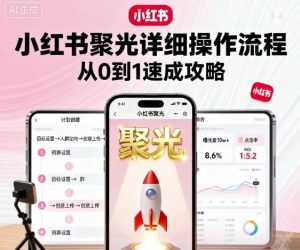 小红书聚光详细操作流程，小红书聚光从0到1速成攻略|淘骐网赚资源库