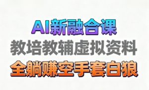 育儿教学教培新玩法,AI生成教学视频,市场大,操作简单,变现天花板非常高|淘骐网赚资源库