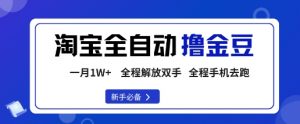 淘宝菜鸟全自动撸金豆，轻松月入1W+，全程手机去跑，操作简单【揭秘】|淘骐网赚资源库