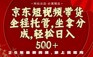 京东短视频带货，新玩法，0门槛，做就有米，无需剪辑，无需选品【揭秘】|淘骐网赚资源库