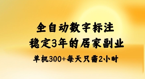 全自动数字标注,稳定3年的蓝海项目,居家也能矩阵开干的副业,单机日入3张+【揭秘】|淘骐网赚资源库