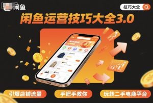 闲鱼运营技巧大全3.0,引爆店铺流量,手把手教你玩转二手电商平台|淘骐网赚资源库