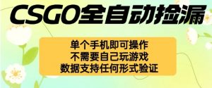自动挂G捡漏,不用自己挂G不用玩游戏,一个手机即可操作,新手小白轻松月入1W+【揭秘】|淘骐网赚资源库