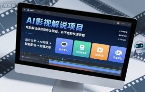 AI影视解说项目，电影解说爆款制作全流程，新手也能快速掌握|淘骐网赚资源库