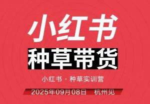 小红书种草带货实训营9月8日杭州线下课,全程录音+字幕,全网唯一小红书实战营|淘骐网赚资源库