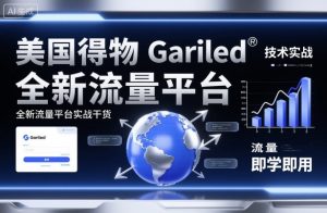 美国得物Gariled技术实战,全新流量平台实战干货,即学即用|淘骐网赚资源库