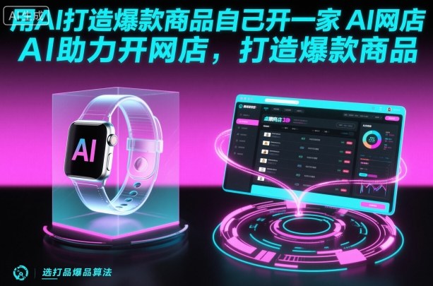 用AI打造爆款商品自己开一家AI网店，AI助力开网店，打造爆款商品|淘骐网赚资源库